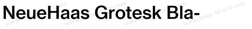 NeueHaas Grotesk Bla字体转换